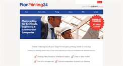 Desktop Screenshot of planprinting24.co.uk